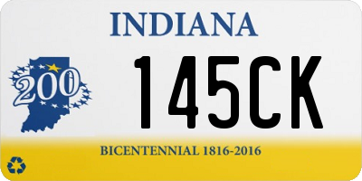 IN license plate 145CK