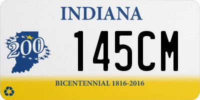 IN license plate 145CM