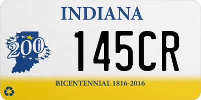 IN license plate 145CR