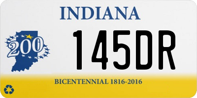 IN license plate 145DR