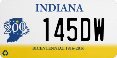 IN license plate 145DW