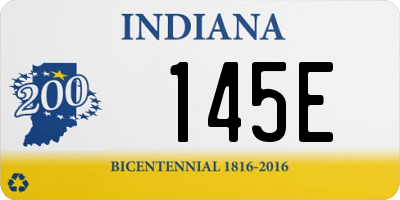 IN license plate 145E