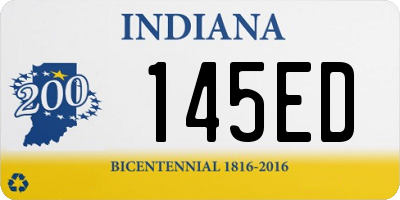 IN license plate 145ED