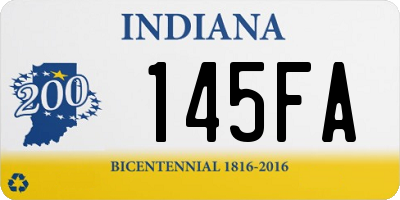 IN license plate 145FA