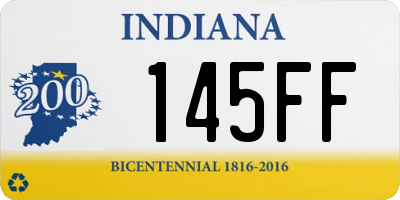 IN license plate 145FF