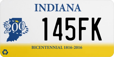 IN license plate 145FK