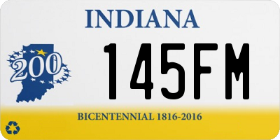 IN license plate 145FM