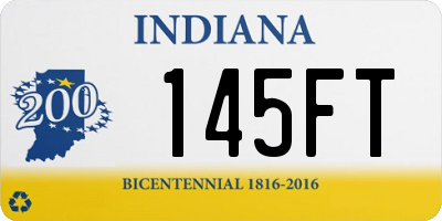 IN license plate 145FT