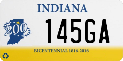 IN license plate 145GA