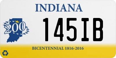 IN license plate 145IB
