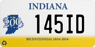 IN license plate 145ID