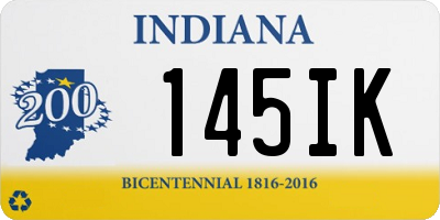 IN license plate 145IK