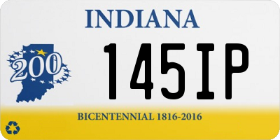 IN license plate 145IP