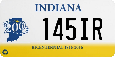 IN license plate 145IR