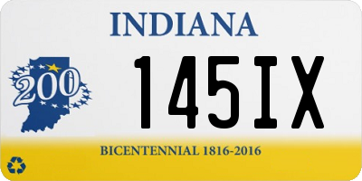 IN license plate 145IX