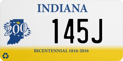 IN license plate 145J