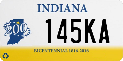 IN license plate 145KA