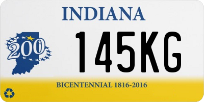 IN license plate 145KG