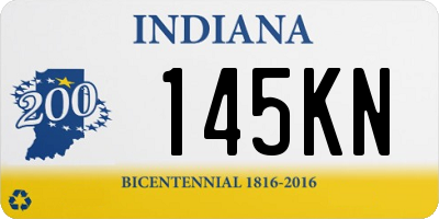 IN license plate 145KN