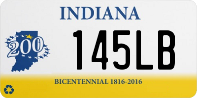 IN license plate 145LB