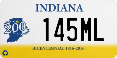 IN license plate 145ML