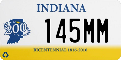 IN license plate 145MM