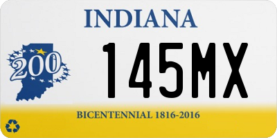 IN license plate 145MX