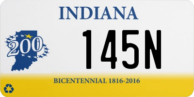 IN license plate 145N