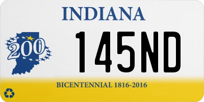 IN license plate 145ND