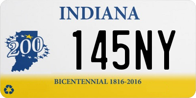 IN license plate 145NY