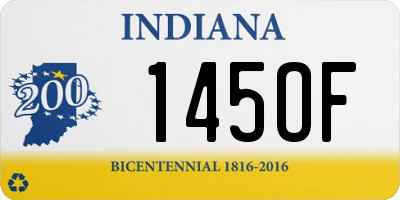IN license plate 145OF
