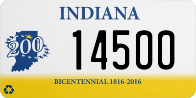 IN license plate 145OO