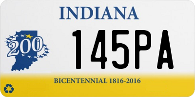 IN license plate 145PA