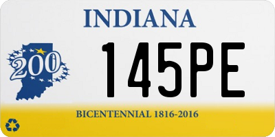 IN license plate 145PE