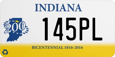 IN license plate 145PL