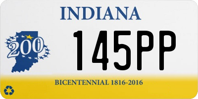 IN license plate 145PP