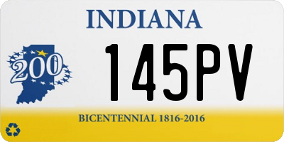 IN license plate 145PV