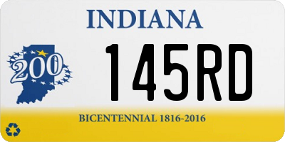 IN license plate 145RD