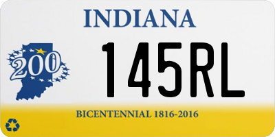 IN license plate 145RL