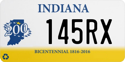 IN license plate 145RX