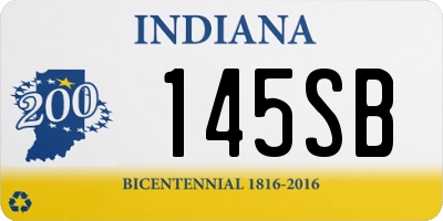 IN license plate 145SB