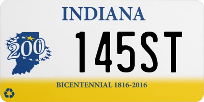 IN license plate 145ST