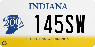 IN license plate 145SW