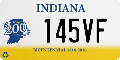 IN license plate 145VF