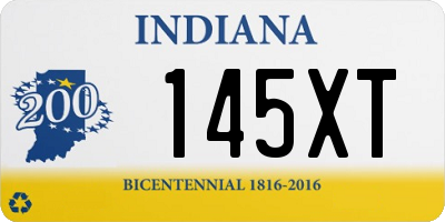 IN license plate 145XT