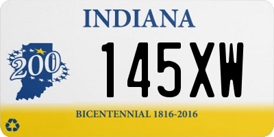 IN license plate 145XW