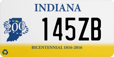 IN license plate 145ZB