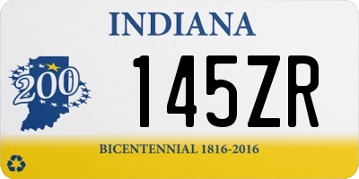 IN license plate 145ZR