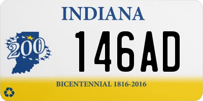 IN license plate 146AD