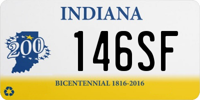 IN license plate 146SF